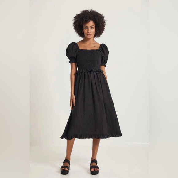 Saint Helana Midi Linen Dress - Picture 1 of 9